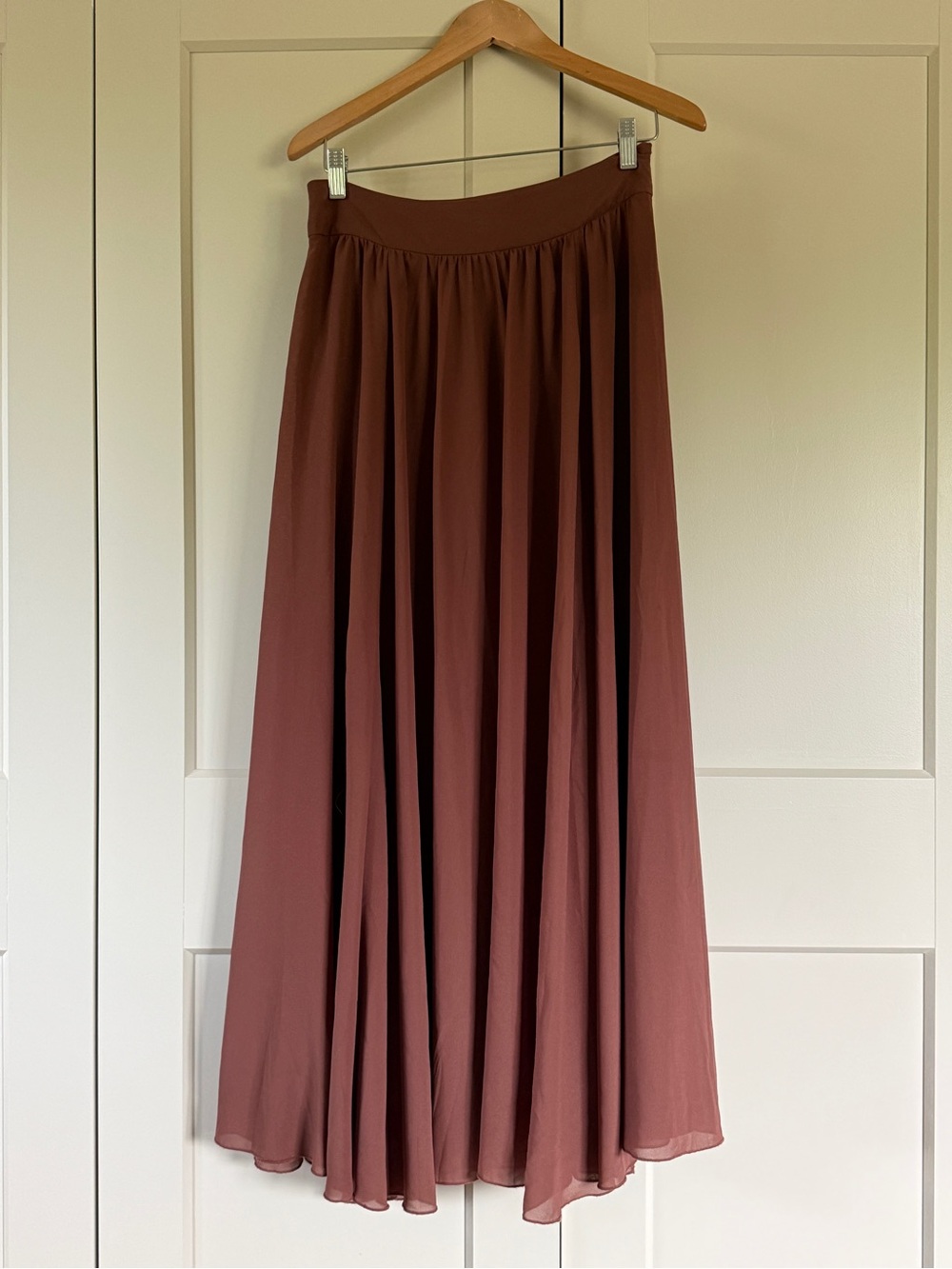 Anthropologie Mauve Flowing Maxi Skirt